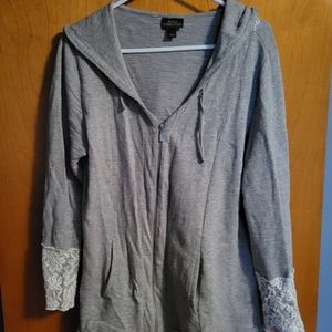 Zip up hooded jacket